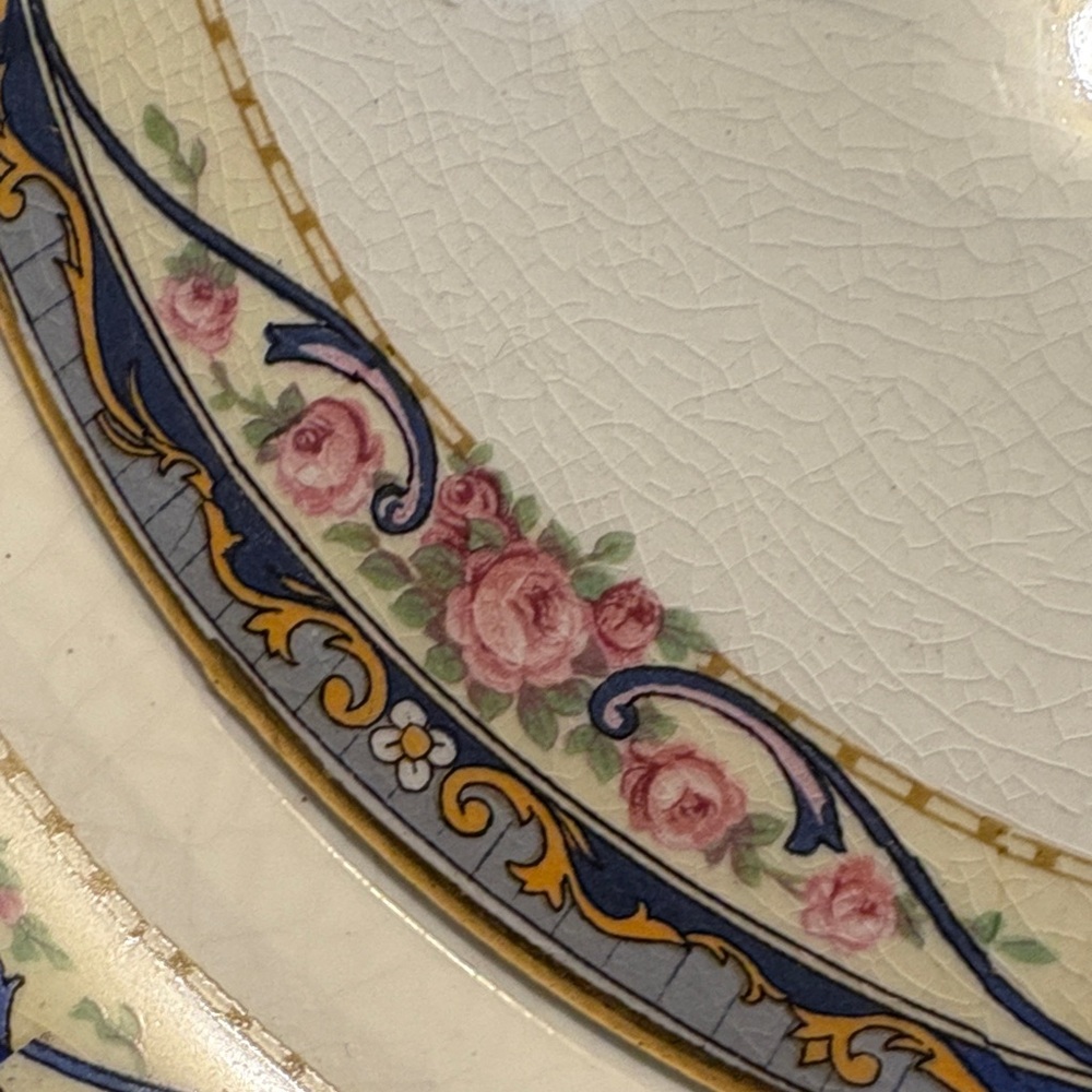 Antique West End Pottery Co Transferware Dish Bowl Covered - Picture 6 of 7